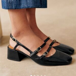Paula babies, in patent black